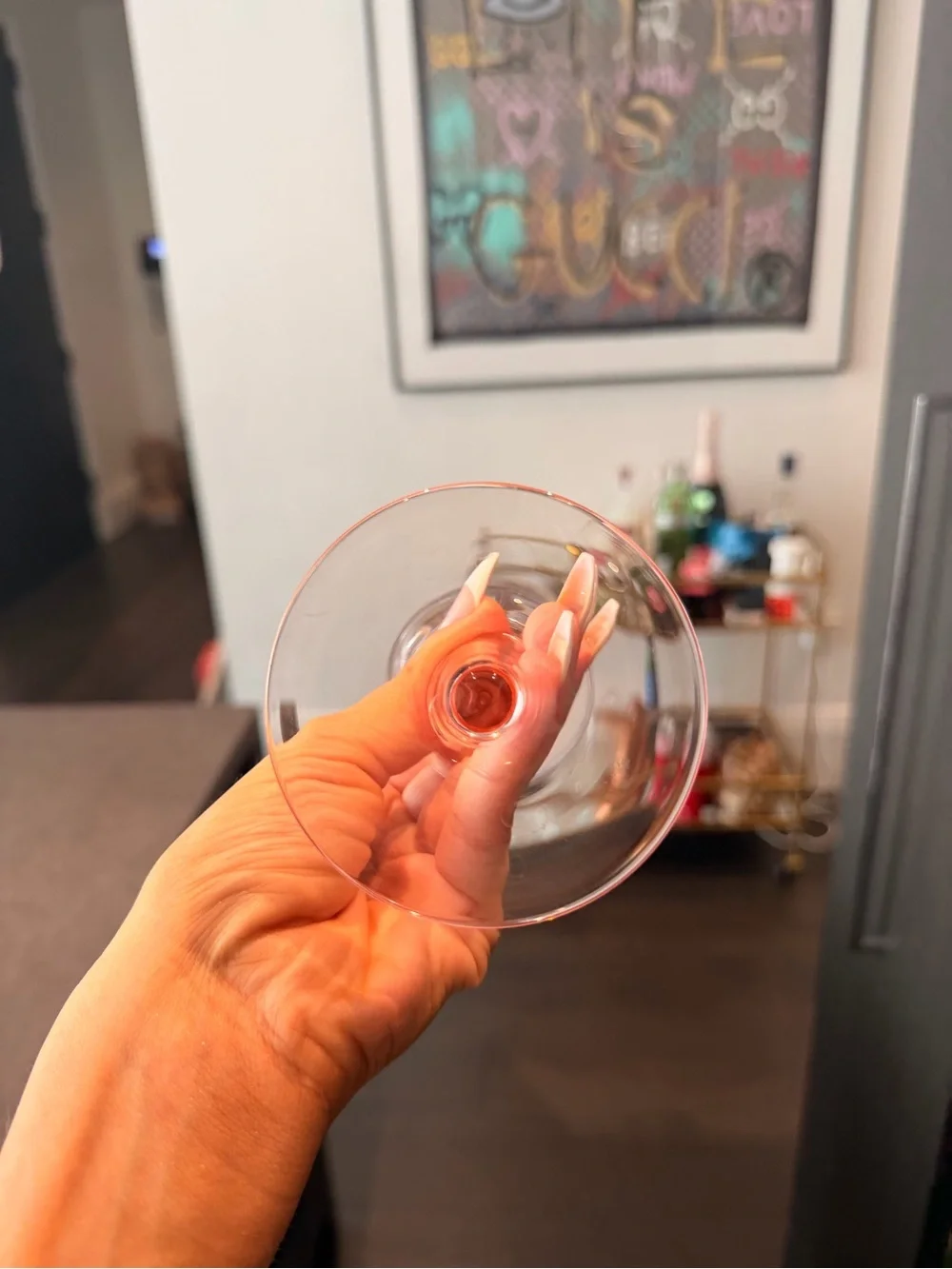 Crystal Champagne Flute - Pink Tint crate and barrel